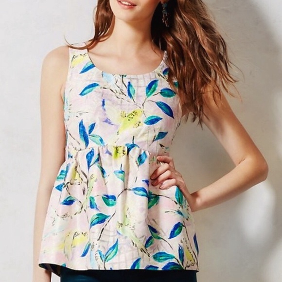 ANTHRO Leifsdottir metallic print top $45π·